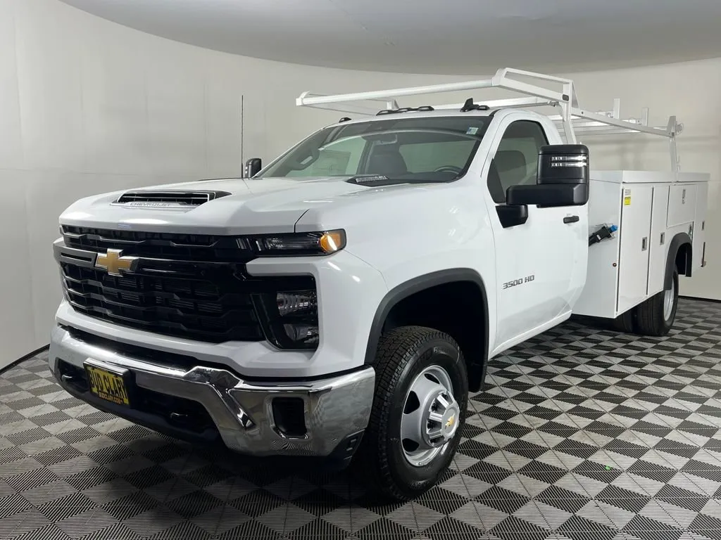 White 2025 Chevrolet Silverado 3500HD CC Work Truck for sale in Auburn, WA