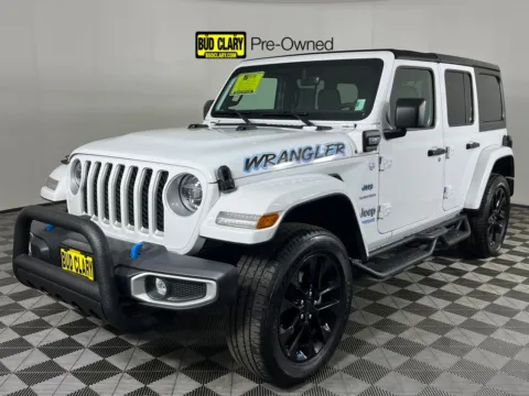 White 2022 Jeep Wrangler Unlimited Sahara 4xe for sale in Auburn, WA