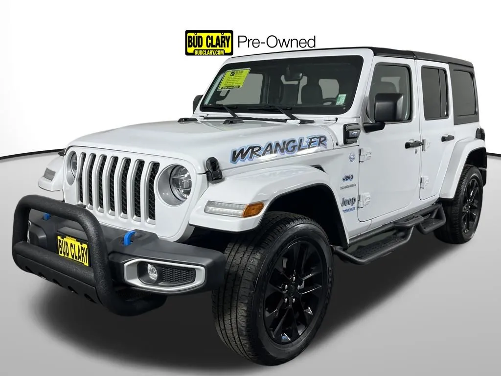 White 2022 Jeep Wrangler Unlimited Sahara 4xe for sale in Auburn, WA