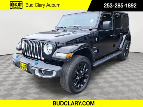 Black 2023 Jeep Wrangler 4xe Sahara for sale in Auburn, WA
