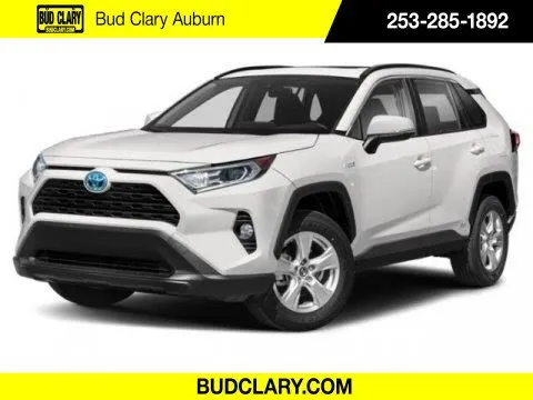 White 2021 Toyota RAV4 Hybrid XLE Premium for sale in Auburn, WA