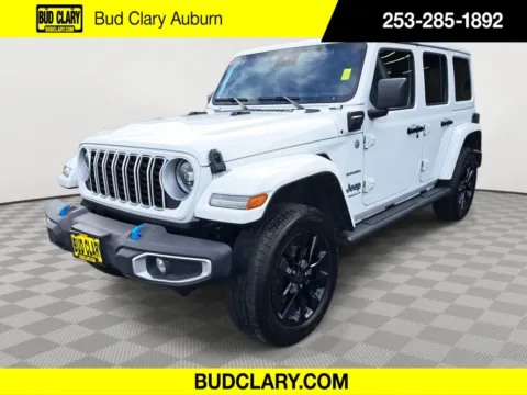 White 2024 Jeep Wrangler 4xe Sahara for sale in Auburn, WA
