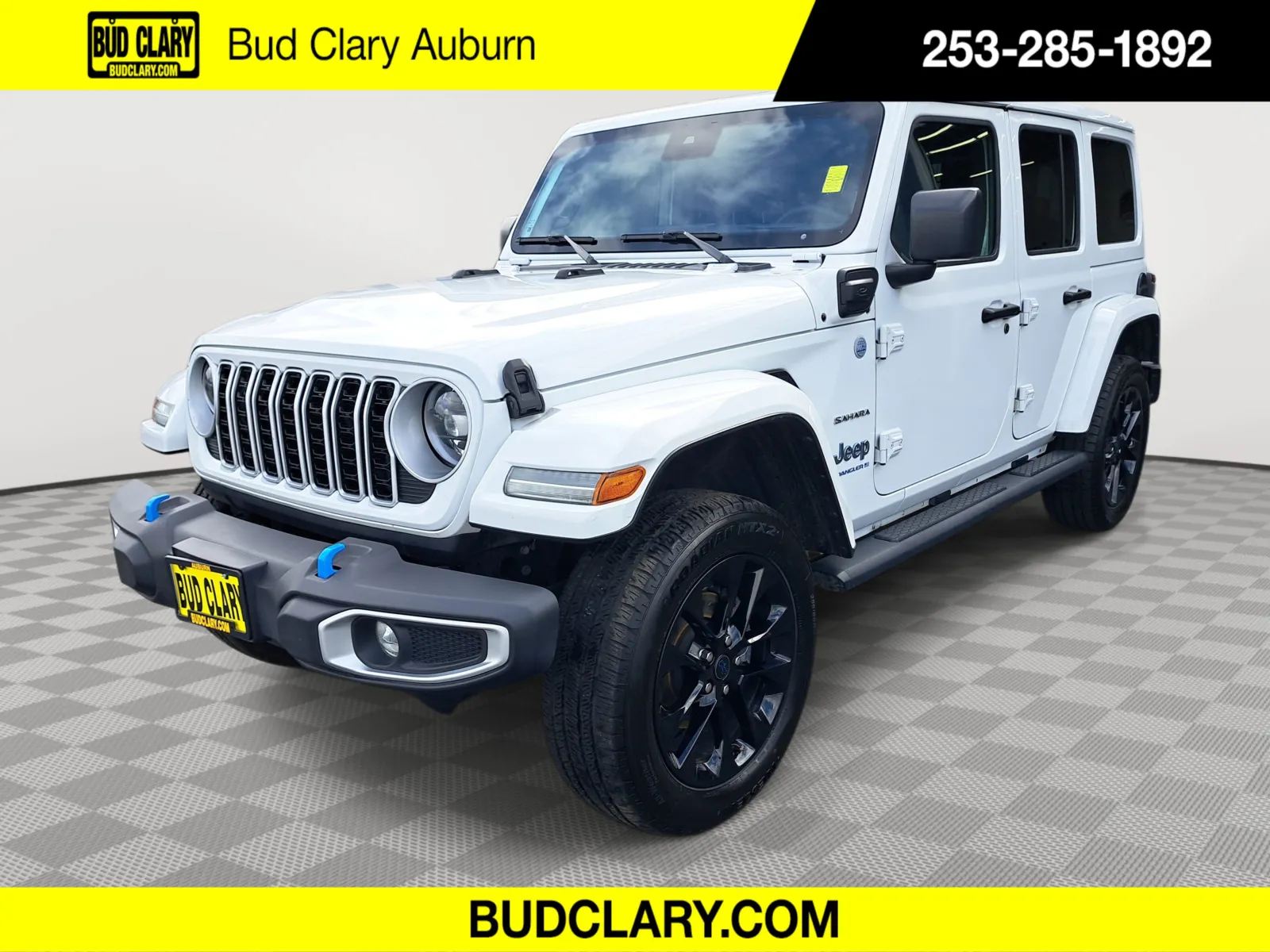 White 2024 Jeep Wrangler 4xe Sahara for sale in Auburn, WA
