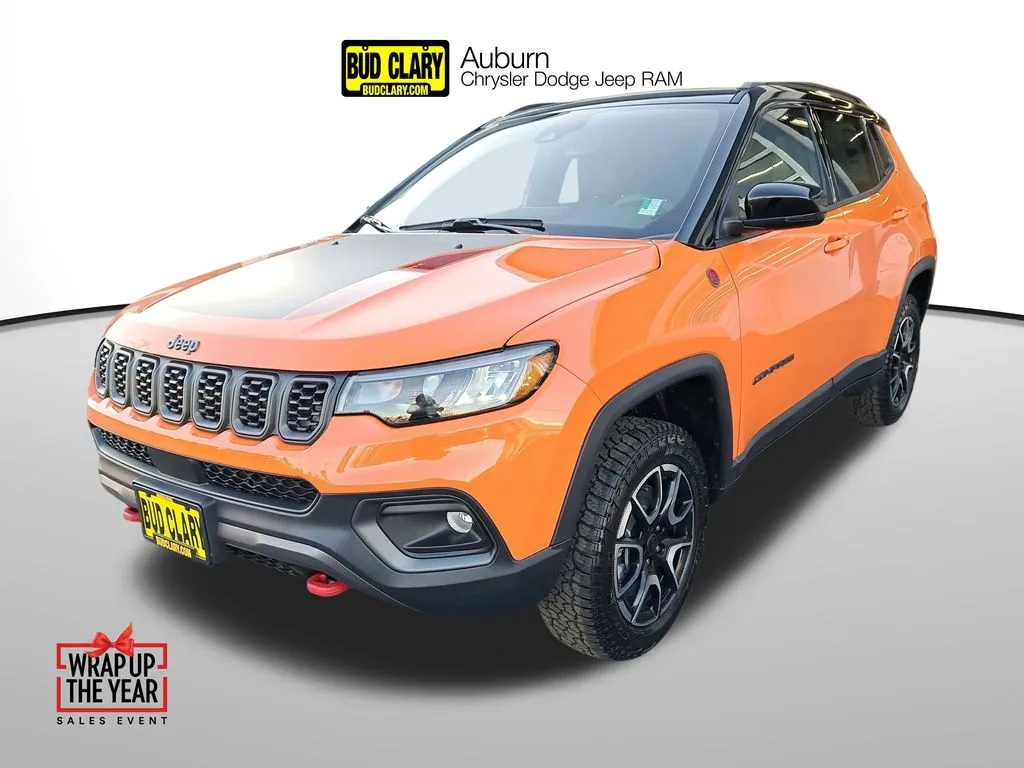 Orange 2026 Jeep Compass Trailhawk for sale in Auburn, WA