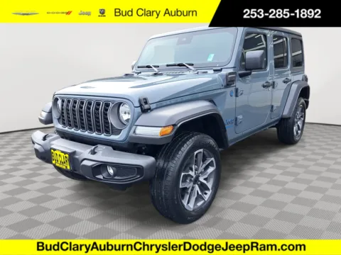 Blue 2025 Jeep Wrangler 4xe Sport S for sale in Auburn, WA