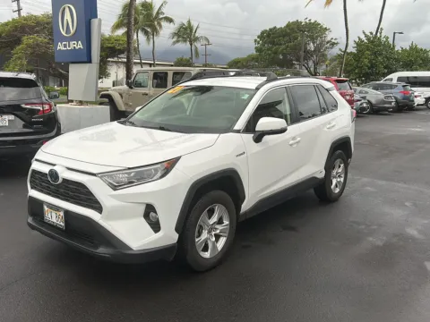 White 2021 Toyota RAV4 Hybrid XLE for sale in Kahului, HI