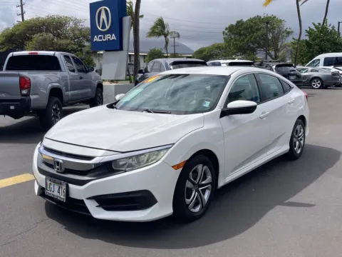 White 2016 Honda Civic Sedan LX for sale in Kahului, HI