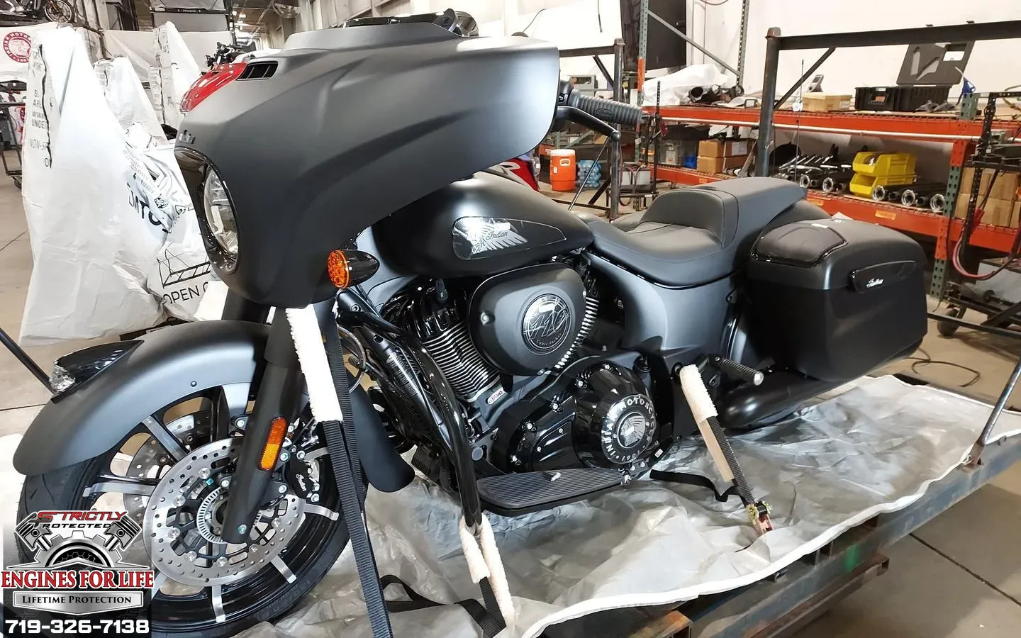 Black 2024 Indian Chieftain Dark Horse with PowerBand Audio Package for sale in Pueblo West, CO