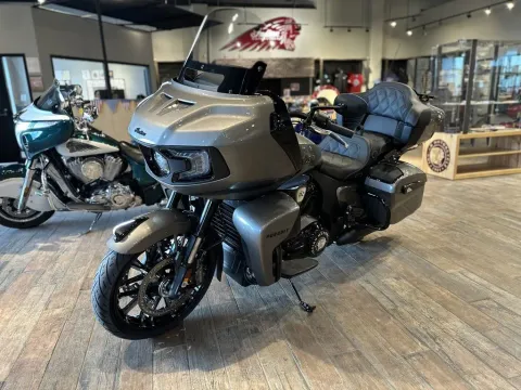 Another view of 2025 Indian Motorcycle Pursuit® Dark Horse® 112 w/PowerBand Audio Heavy Metal for sale in Pueblo West, CO at Strictly Powersports