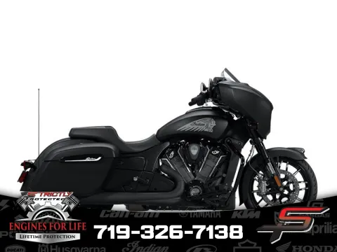 Black 2025 Indian Motorcycle Chieftain® PowerPlus Dark Horse w/PowerBand Audio Black Smoke for sale in Pueblo West, CO