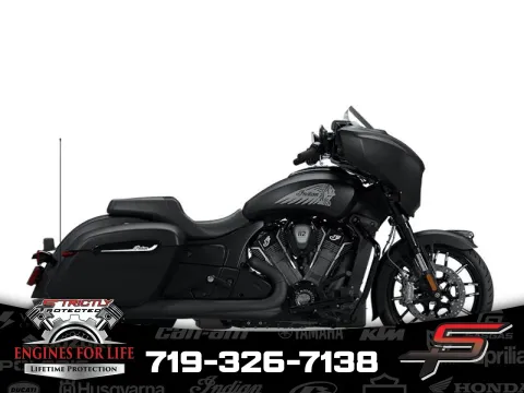 Black 2025 Indian Motorcycle Chieftain® PowerPlus Dark Horse® 112 Black Smoke for sale in Pueblo West, CO