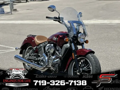 Red 2018 Indian Motorcycle Scout® ABS Burgundy Metallic for sale in Pueblo West, CO