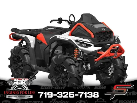 Silver 2025 Can-Am Outlander X mr 1000R Hyper Silver & Legion Red for sale in Pueblo West, CO
