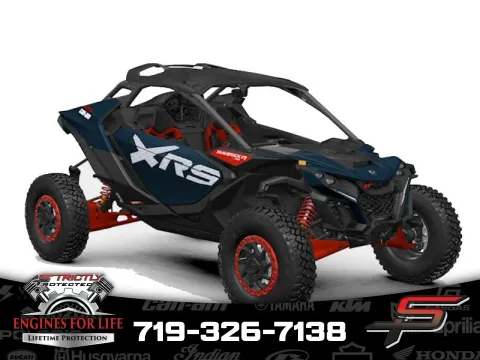 Red 2025 Can-Am Maverick R X RS with Smart-Shox Dusty Navy & Legion Red for sale in Pueblo West, CO