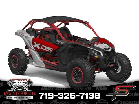 Silver 2025 Can-Am Maverick X3 X DS Turbo RR With Smart-Shox Fiery Red & Hyper Silver for sale in Pueblo West, CO