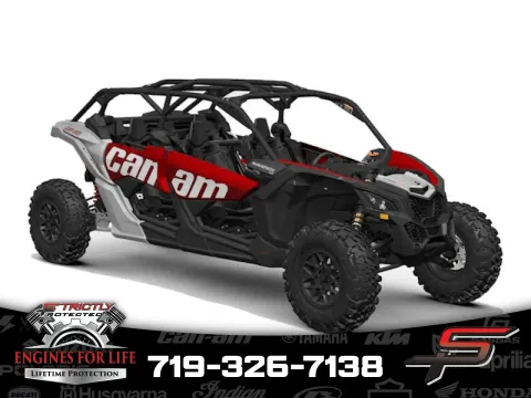 Silver 2025 Can-Am Maverick X3 MAX DS Turbo RR Fiery Red & Hyper Silver for sale in Pueblo West, CO
