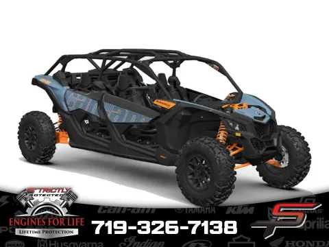 Blue 2025 Can-Am Maverick X3 MAX DS Turbo RR Scandi Blue & Orange Crush for sale in Pueblo West, CO