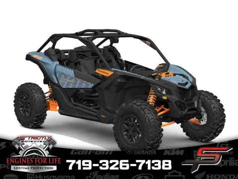 Blue 2025 Can-Am Maverick X3 DS Turbo RR Scandi Blue & Orange Crush for sale in Pueblo West, CO