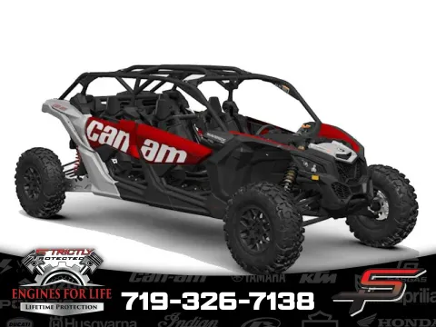Silver 2025 Can-Am Maverick X3 Max RS Turbo RR Fiery Red & Hyper Silver for sale in Pueblo West, CO