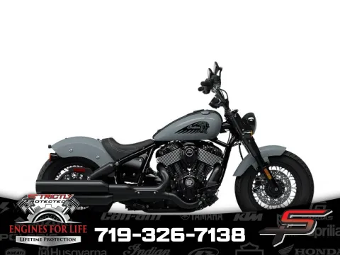 Gray 2024 Indian Motorcycle Chief Bobber Dark Horse® Storm Gray for sale in Pueblo West, CO