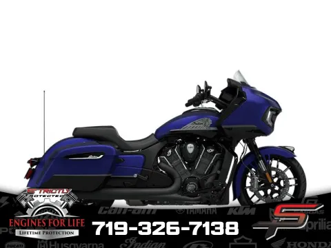 Blue 2024 Indian Motorcycle Challenger® Dark Horse® w/PowerBand Audio Pkg Spirit Blue Smoke for sale in Pueblo West, CO
