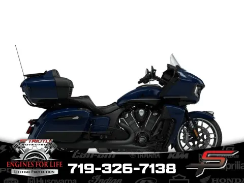 Blue 2024 Indian Motorcycle Pursuit® Dark Horse® with PowerBand Audio Package Springfield Blue for sale in Pueblo West, CO