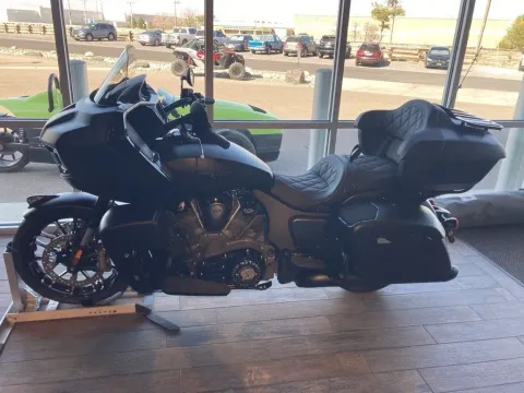 Another view of 2024 Indian Motorcycle Pursuit® Dark Horse® with PowerBand Audio Package Black Smoke for sale in Pueblo West, CO at Strictly Powersports