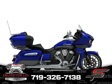 Blue 2024 Indian Motorcycle Pursuit® Limited Spirit Blue Metallic for sale in Pueblo West, CO