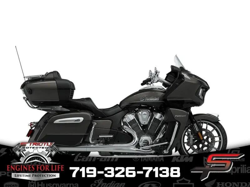 2024 Indian Motorcycle Pursuit® Limited® with PowerBand Audio Package Titanium/Black Metallic for sale in Pueblo West, CO