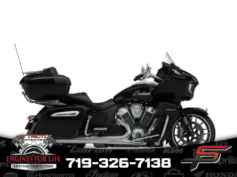 Black 2024 Indian Motorcycle Pursuit® Limited® with PowerBand Audio Package Black Metallic for sale in Pueblo West, CO