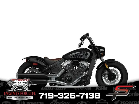 Black 2024 Indian Motorcycle Scout® Bobber Twenty ABS Black Metallic for sale in Pueblo West, CO