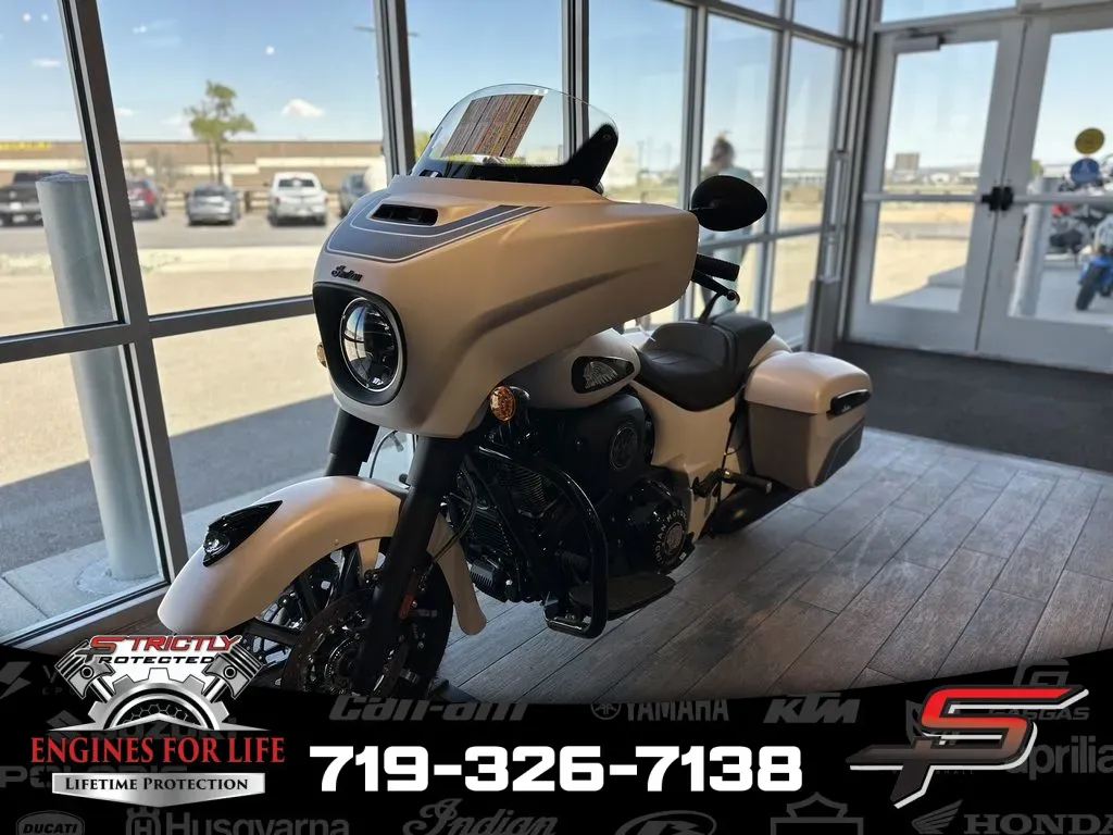 White 2024 Indian Motorcycle Chieftain® Dark Horse® Ghost White Metallic Smoke for sale in Pueblo West, CO