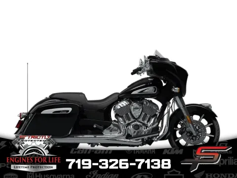 Black 2024 Indian Motorcycle Chieftain® Limited with Powerband Audio Package Black Metallic for sale in Pueblo West, CO