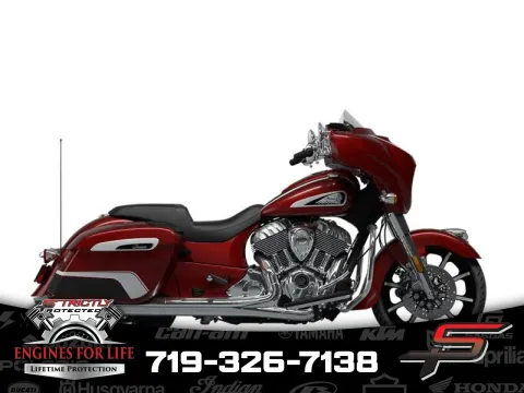 Red 2024 Indian Motorcycle Chieftain® Limited with Powerband Audio Package Maroon Metallic/Graphics for sale in Pueblo West, CO