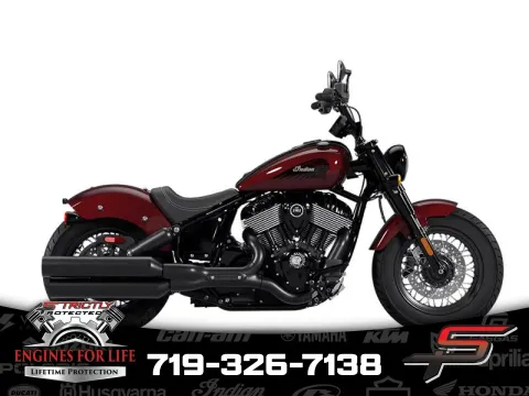 Red 2025 Indian Motorcycle Chief® Bobber Dark Horse® Maroon Metallic for sale in Pueblo West, CO