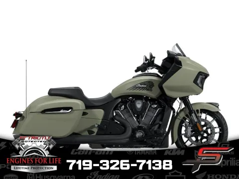 Green 2025 Indian Motorcycle Challenger® Dark Horse® Moss Green Smoke for sale in Pueblo West, CO