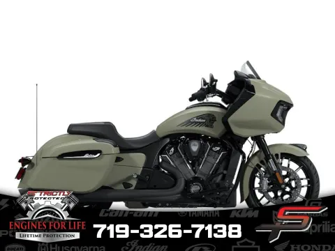 Green 2025 Indian Motorcycle Challenger® Dark Horse® w/PowerBand Audio Moss Green Smoke for sale in Pueblo West, CO