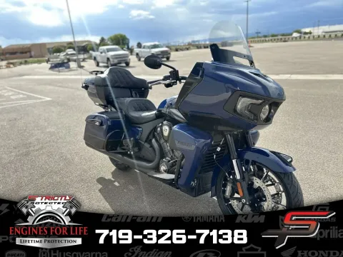 Black 2025 Indian Motorcycle Pursuit® Dark Horse® Springfield Blue Vivid Crystal / Black Vivid for sale in Pueblo West, CO