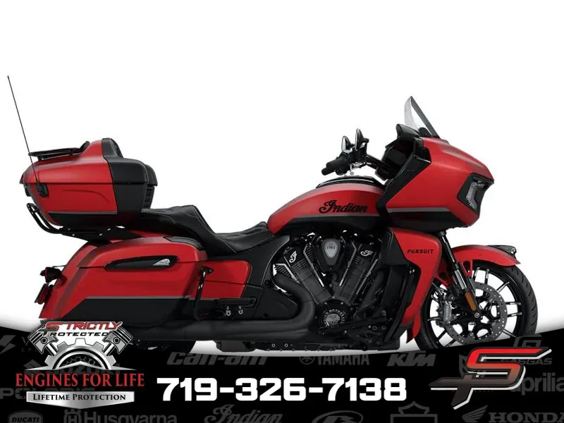 2025 Indian Motorcycle Pursuit® Dark Horse® w/PowerBand Audio Sunset Red Smoke with Black Smoke for sale in Pueblo West, CO