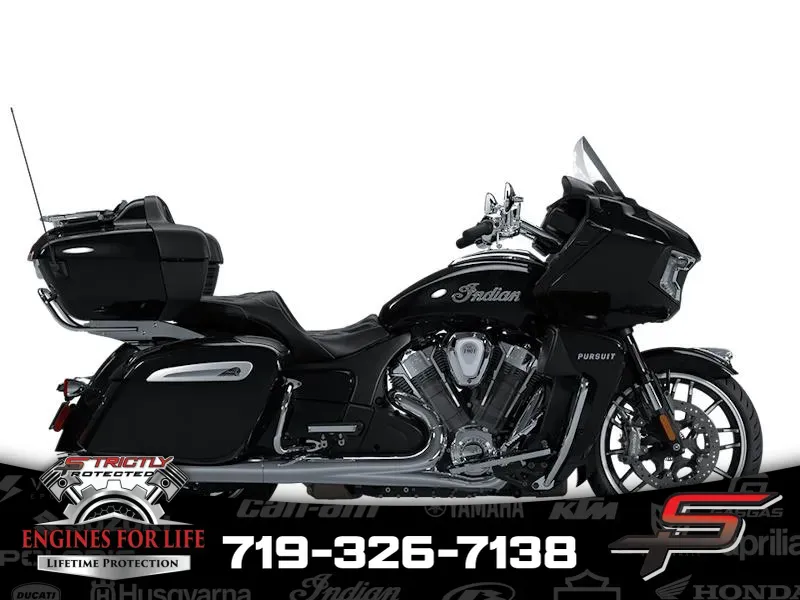 2025 Indian Motorcycle Pursuit® Limited w/PowerBand Audio Black Metallic for sale in Pueblo West, CO