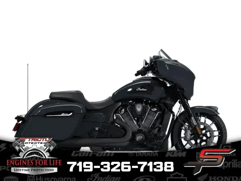 Blue 2025 Indian Motorcycle Chieftain® PowerPlus Dark Horse w/PowerBand Audio Blue Dusk for sale in Pueblo West, CO