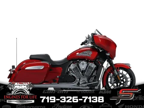 Red 2025 Indian Motorcycle Chieftain® PowerPlus Limited 112 w/PowerBand Audio Sunset Red Metallic for sale in Pueblo West, CO