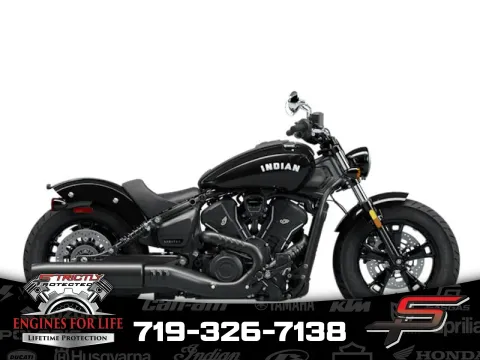 Black 2025 Indian Motorcycle Scout® Sixty Bobber Limited Black Metallic for sale in Pueblo West, CO