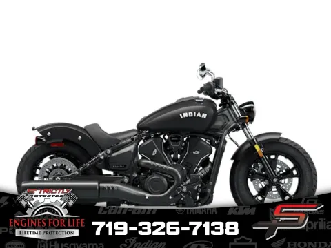 Black 2025 Indian Motorcycle Scout® Sixty Bobber Limited Black Smoke for sale in Pueblo West, CO