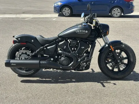 Another view of 2025 Indian Motorcycle Scout® Bobber Limited Black Smoke for sale in Pueblo West, CO at Strictly Powersports