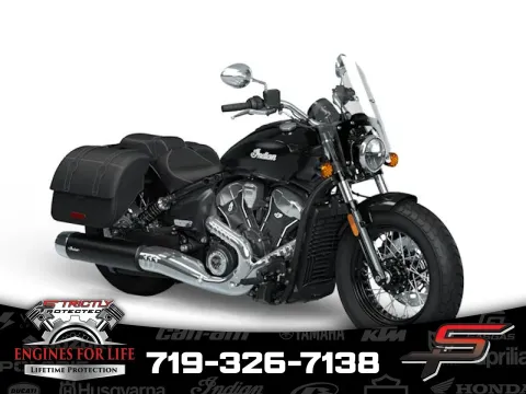 Black 2025 Indian Motorcycle Super Scout® Black Metallic for sale in Pueblo West, CO