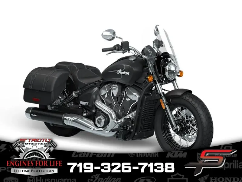 2025 Indian Motorcycle Super Scout® Black Smoke with Graphics for sale in Pueblo West, CO