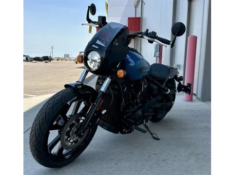 Another view of 2025 Indian Motorcycle Sport Scout® Limited Storm Blue for sale in Pueblo West, CO at Strictly Powersports
