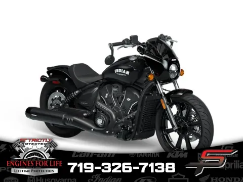 Black 2025 Indian Motorcycle Sport Scout® Limited +Tech Black Metallic for sale in Pueblo West, CO