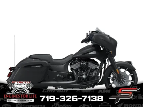 Black 2025 Indian Motorcycle Chieftain® Dark Horse® w/PowerBand Audio Black Smoke for sale in Pueblo West, CO